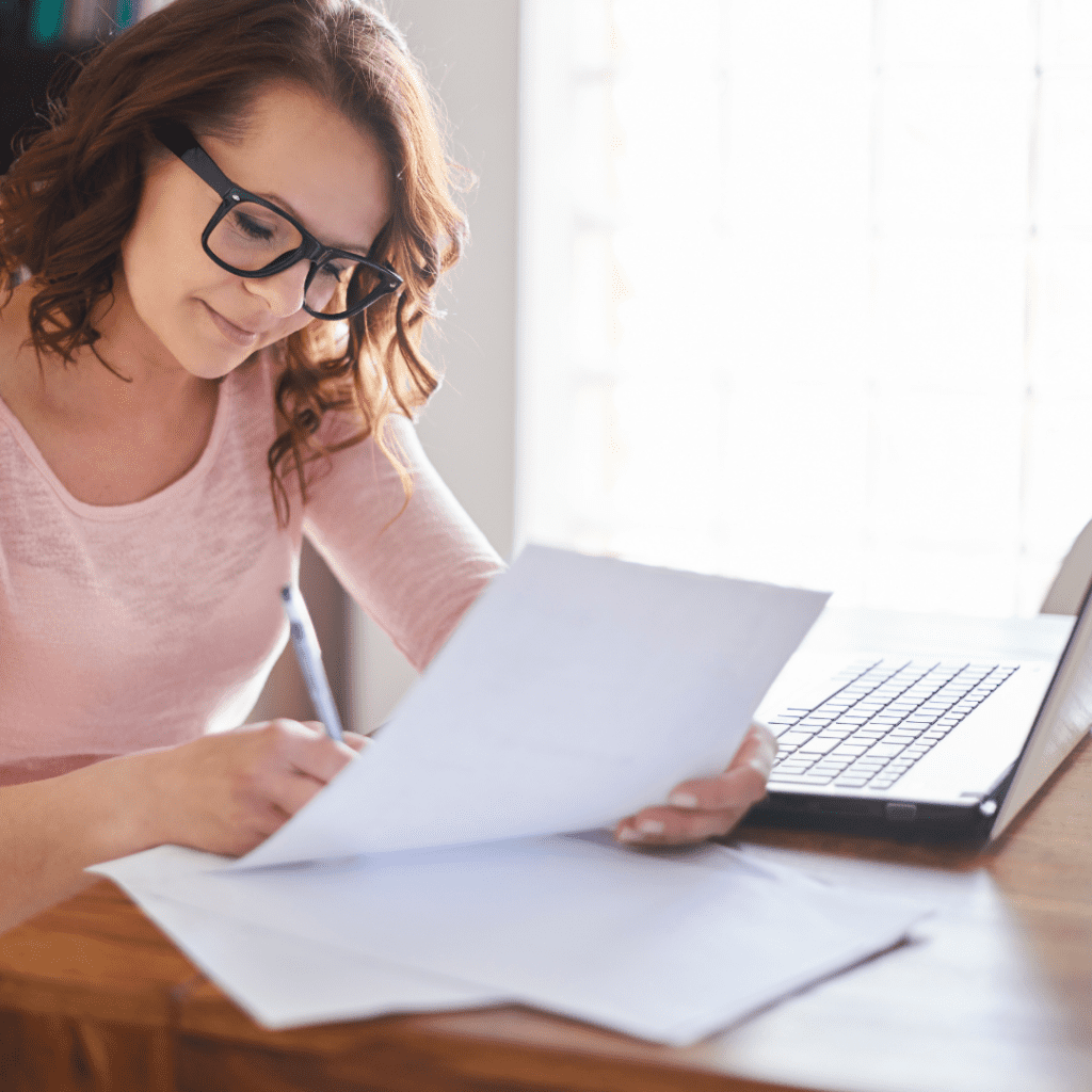 woman struggling with writer's block